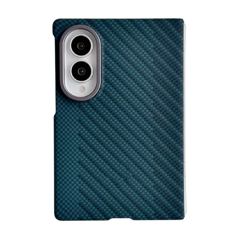 Ultra-Durable Magnetic Carbon Fiber Texture Case with Metal Lens Ring and Shockproof Design