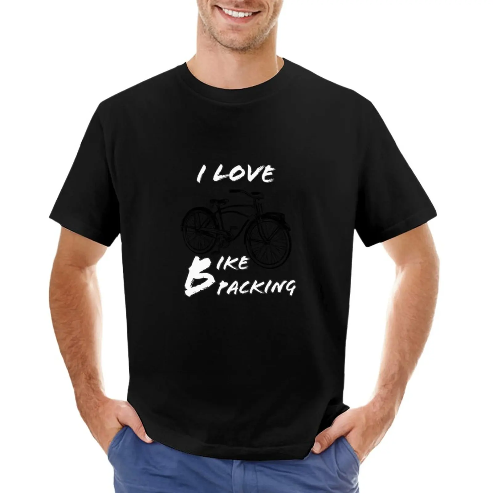 

I love bike packing T-Shirt cat shirts custom t shirts design your own funny t shirts men workout shirt