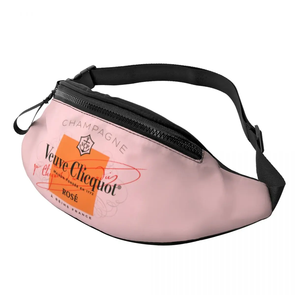 

Custom Champagne Fanny Pack for Men Women Fashion Crossbody Waist Bag Cycling Camping Phone Money Pouch