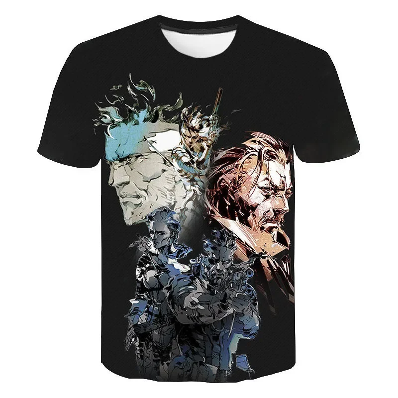 

MGS Metal Gear Solid 3D Printed T-shirt Fashion Shooter Street Clothing Male Female Oversized Short Sleeve Harajuku Top Clothing