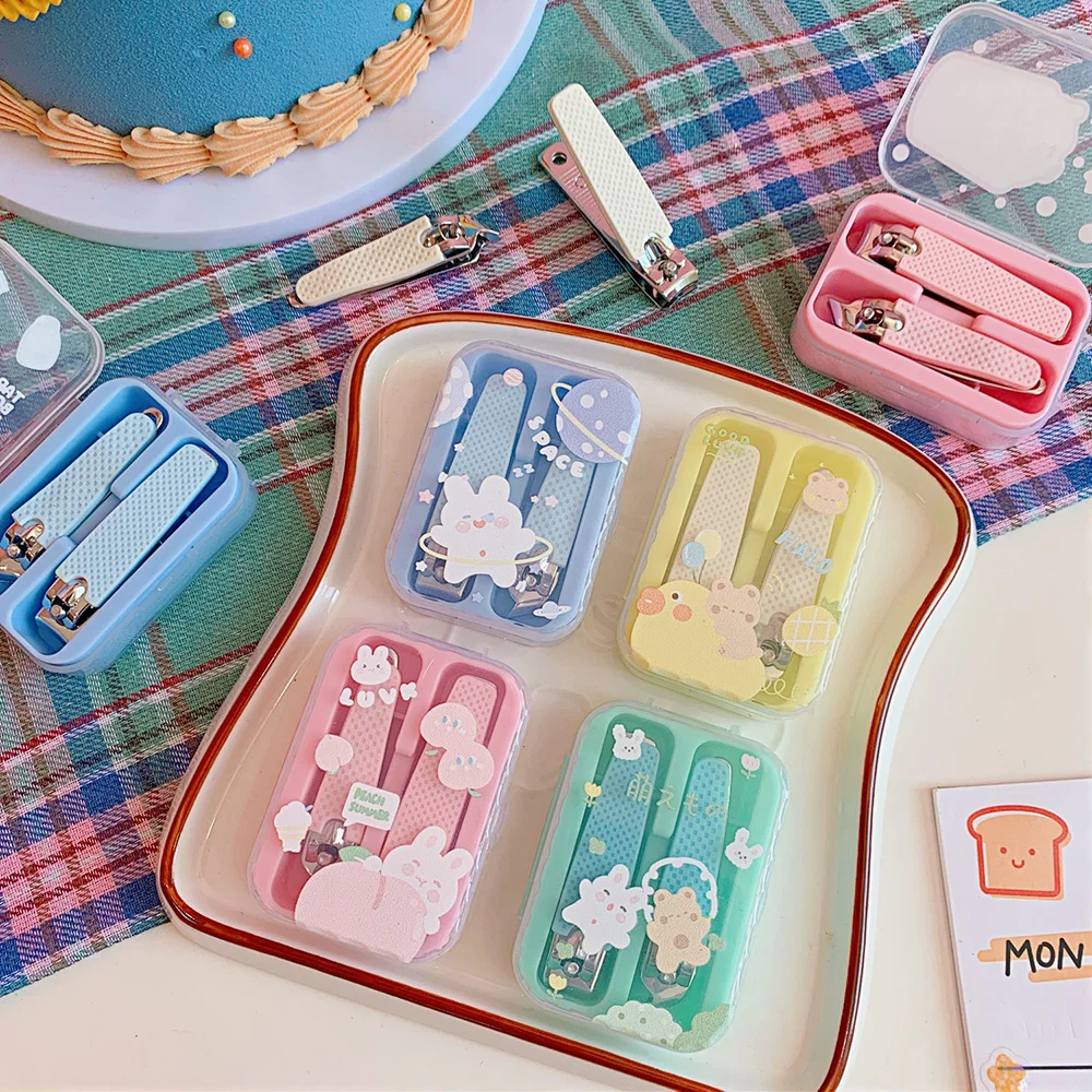 Nail Clipper Set Nail Clipper Nail Care Kit Nail Clippers Manicure Set Manicure Sets Manicure Nail Clipper Set Nail Clippers Kit Portable Cute Women Nail Clippers Home Use Slanted Mouth Nail Clippers Tool Set Fitness Small Rabbit Peach