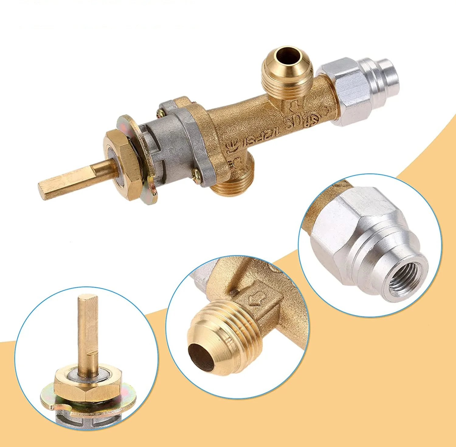 7pcs/kit Flame Failure Safety Control Valve fit Low Pressure LPG Propane Gas Fireplace Fire Pit Igniter Assembly Grill Heater safety valve switch