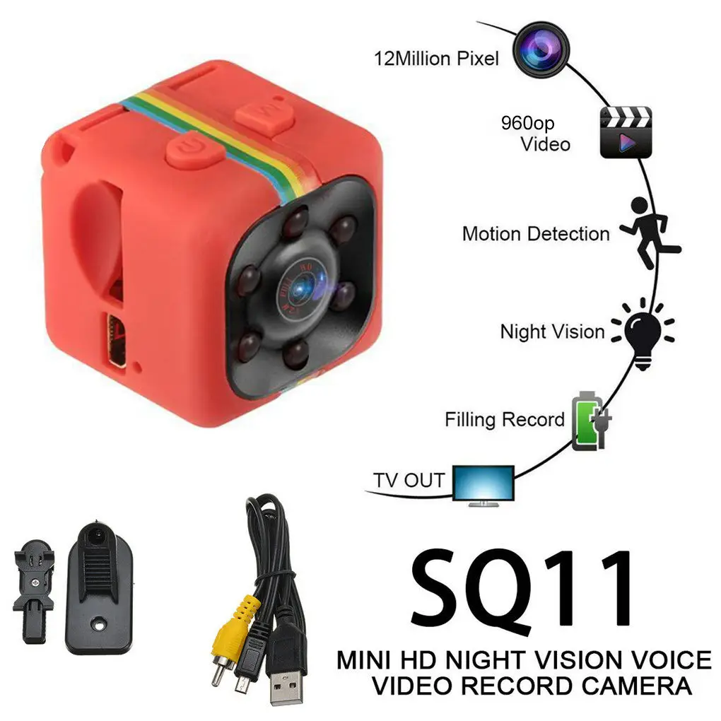 Экшн-камера HD 960P для спорта на открытом воздухе с ночным видением и блокировкой одной кнопкой, цифровая камера с широким углом 140 градусов, синяя