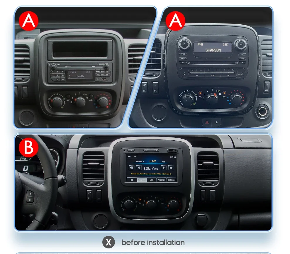 Android Car Radio for Renault Trafic Opel Vivaro 2014 - 2018 Car Stereo  Player GPS Auto Audio Multimedia Screen Carplay Player