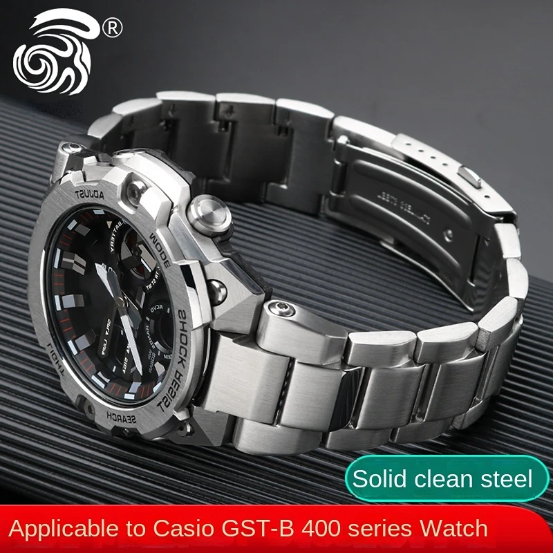 G-Shock GST-B400 メタルバンド For Casio watchband G-SHOCK GST-B400 convex solid stainless steel