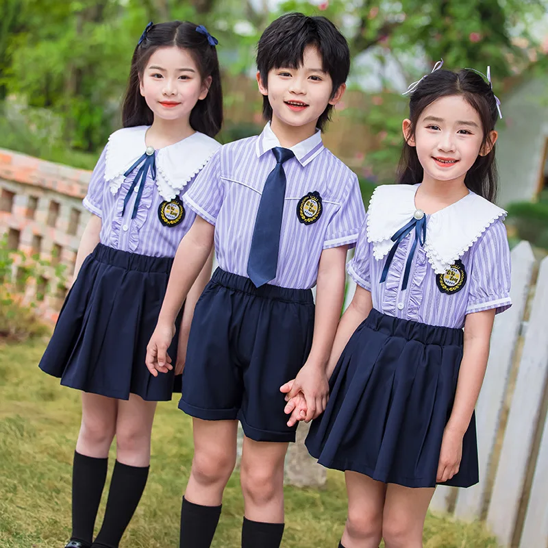 새로운 여름 초등학교 교복 유치원복 졸업 사진 수업 공연 영국 대학 스타일 행사 의상