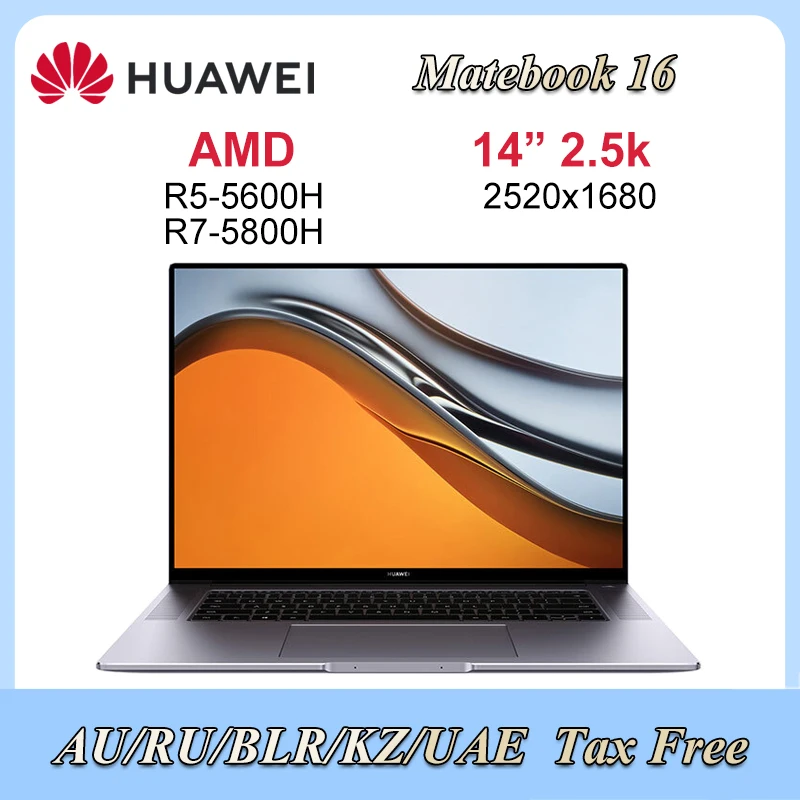 HUAWEI MateBook 16 Laptop AMD R5-5600H/R7-5800H 16G/32GB 512GB SSD