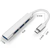 Type C Hub 4 Port Adapter USB 3.1 Multi Splitter 4-in-1 Docking Station Ultra Slim Super Speed Aluminum For Computer Laptop PC 5