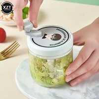 200/400ml Food Chopper Garlic Grinder Cooking Ingredients Processor Kitchen Tools Manual Garlic Cutter 2