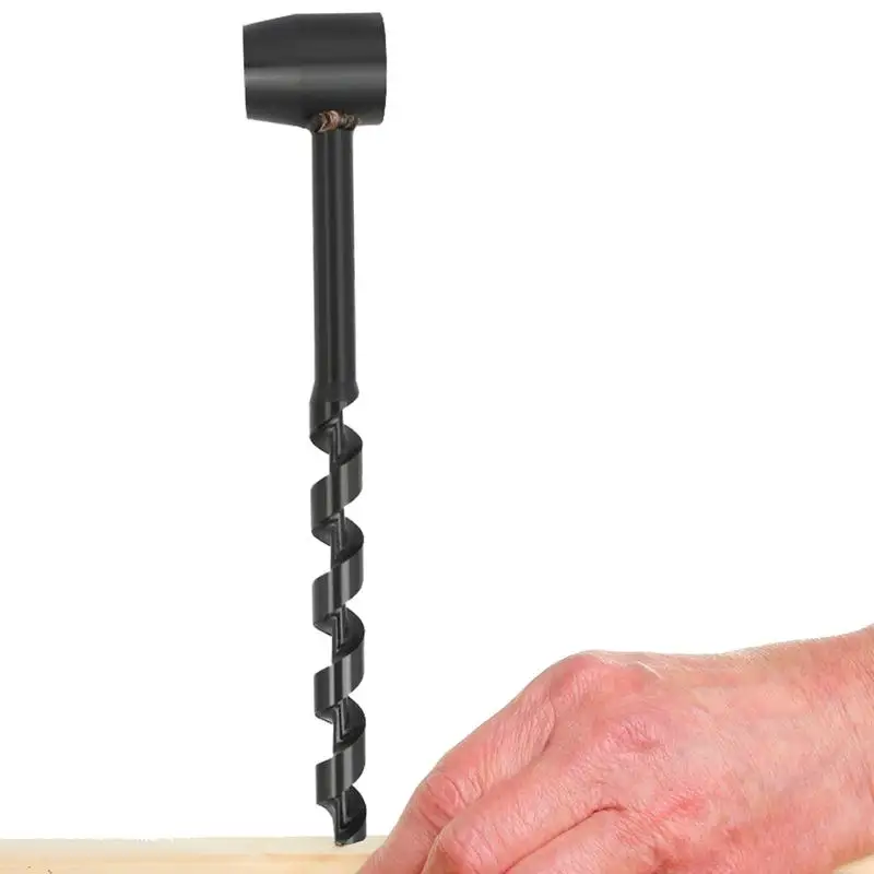 

Bushcraft Hand Drill Outdoor Survival Tool Carbon Wood Drill Manual Hand Auger Wrench For Bushcraft Settlers Wood Punch Tool