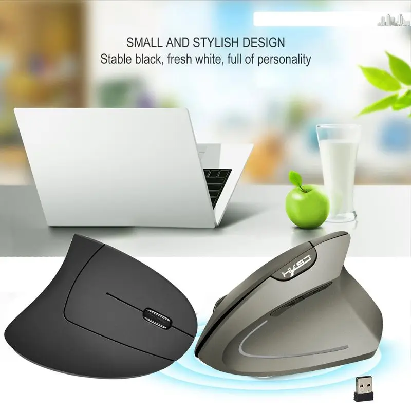 

Vertical Mouse for Laptop Office Study Supply PC Replacement Wireless Mouse 2.4G Wrist Rest for Protection Ergonomic Mou P9JB
