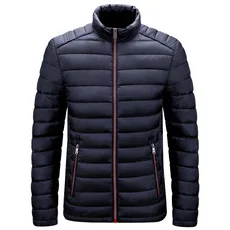 Cotton Coat Men's New European and American Simple Casual Coat Coat Loose Multi Size Light Rib Down Cotton Coat Coat