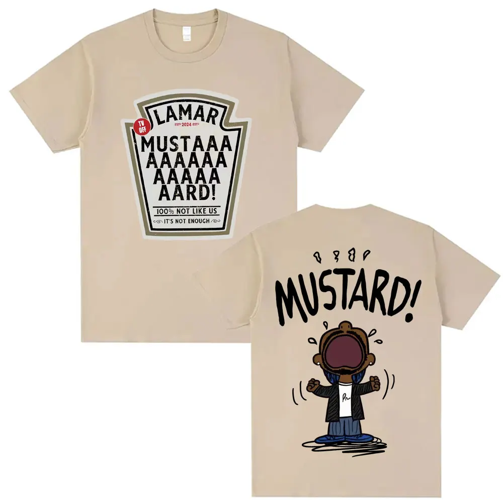 Kendrick Lamar Mustard T Shirts Unisex Harajuku Hip Hop Short Sleeve Popular Music T Shirt Men's Casual Cotton Oversized T-shirt 6