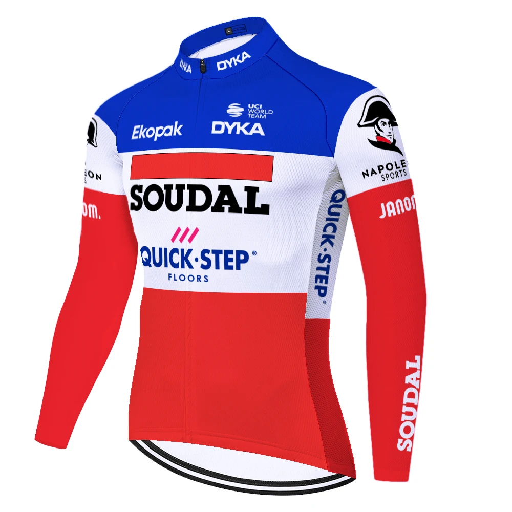 QUICK STEP Team long sleeve Cycling jersey maillot ciclismo hombre invierno hombre bicycle shirt tenue cycliste homme