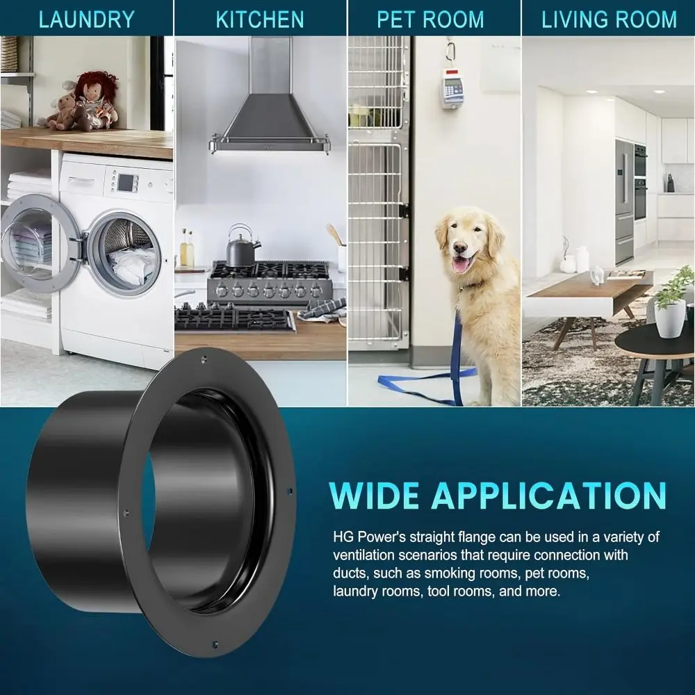 Black Plastic Ventilation Pipe Joint Connector for Air Pipe