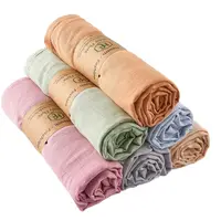HappyFlute 120*110CM Digital Plain Bamboo Cotton 2Layer Comfortable Muslin Swaddle High Quality Wrap For Newborn Baby 1