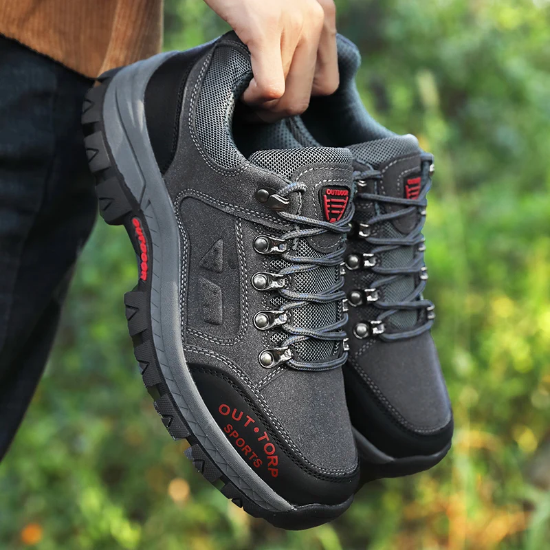 

Fujeak Men's Hiking Shoes Fashion Waterproof Warm Sneakers Climbing Casual Shoes Non-slip Wear-resistant Outdoor Travel Shoes
