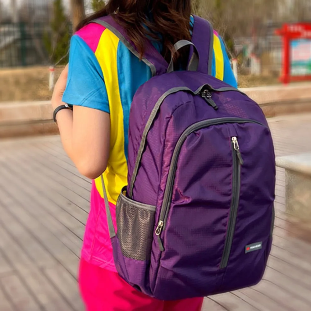 Lightweight Foldable Backpack Wear-resistant Oxford Cloth Bag Ultralight Folding Travel Daypack Bag Camping Running Rucksacks