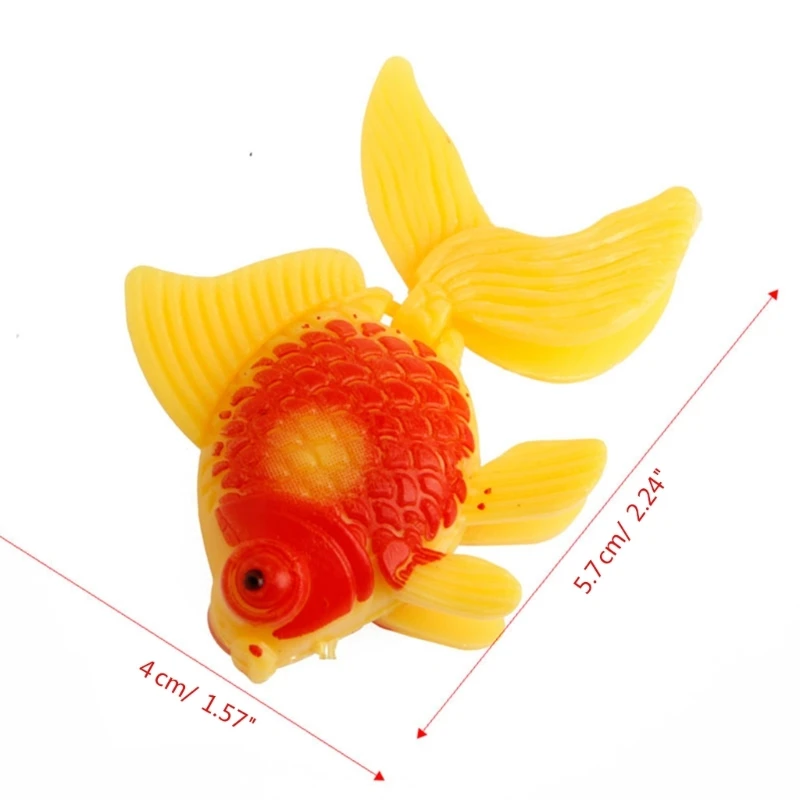 Artificial Fish Aquarium 3Pcs Plastic Moving Gold Fish Set Ornaments for Tank Fake Colorful Bowl