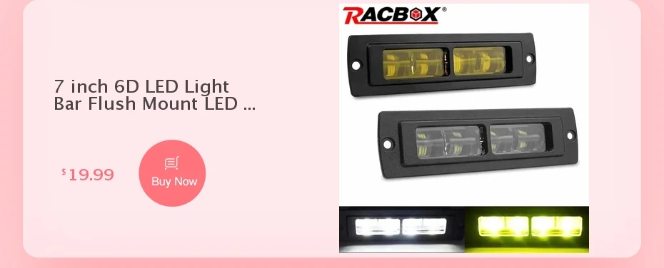 6D-Linsen-LED-Arbeitsscheinwerferleiste 6 Zoll LED-Leiste Offroad-Zusatz-Fahrlicht Nebelscheinwerfer für Motorrad, Pickup, ATV, SUV, UTV, LKW 12V 24V – Detail 6