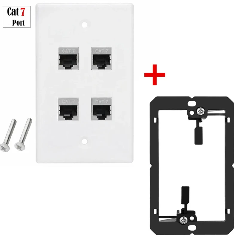 Cat7/6 geschirmte Buchse auf Buchse Rj45 Keystone-Koppler Ethernet-Netzwerkkabel Wandplatte 6-Port mit Montagehalterung Keystone – Detail 13