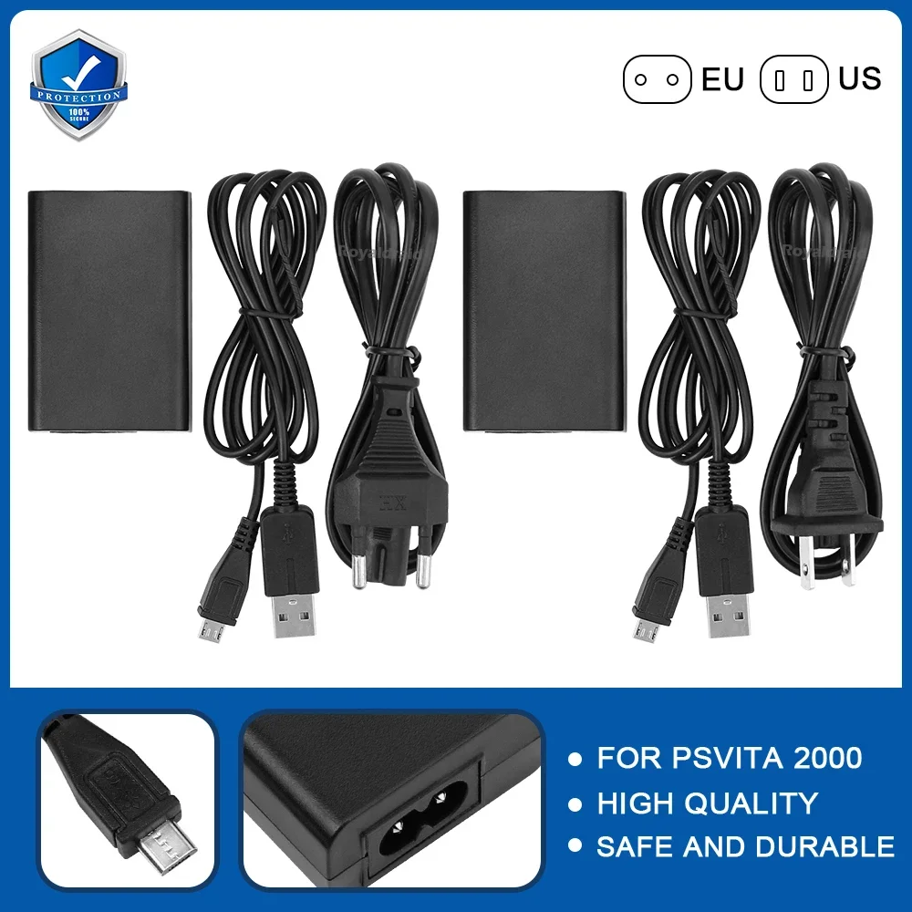 NEW EU/US Plug Home Charger Power Supply 5V AC Adapter USB Charging Cable Cord For PlayStation Psvita Slim PS Vita 2000 PSV 2000