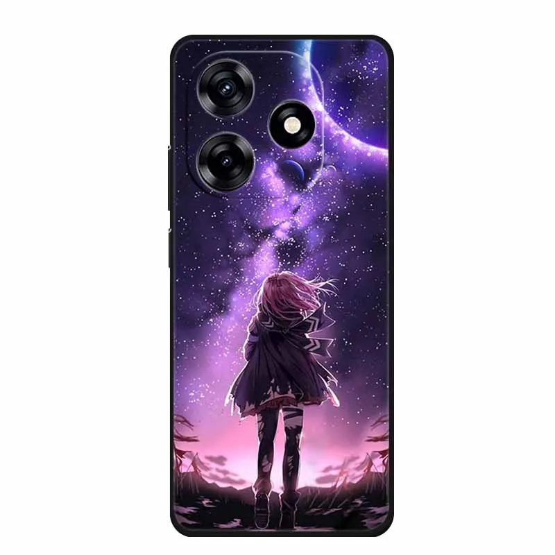 Animal Black Silicone Soft Back Phone Case Cover