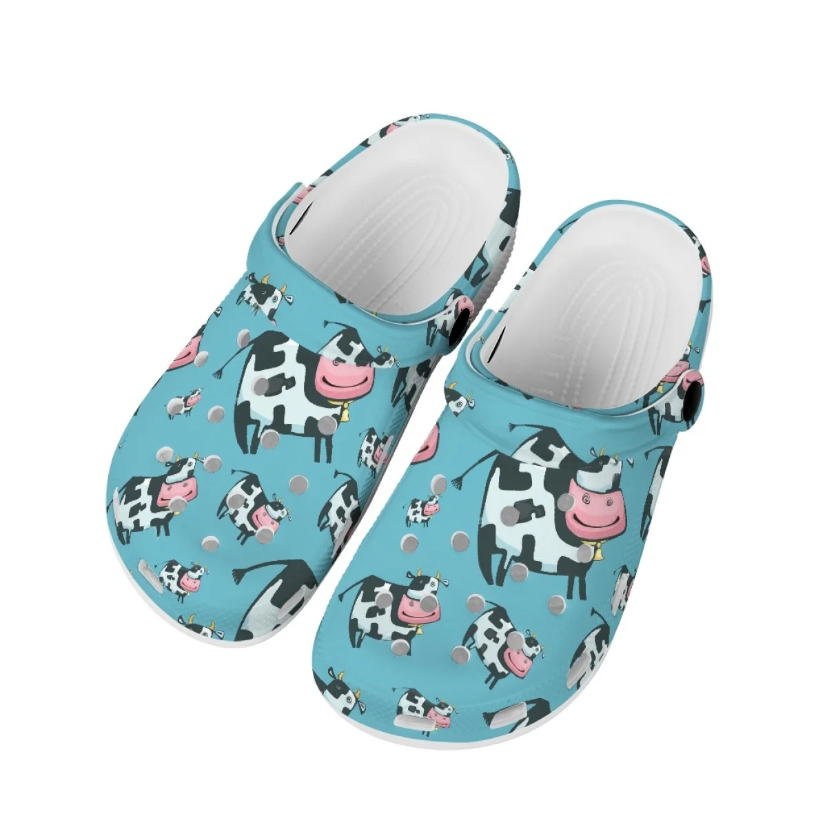 Cute Cartoon Cow Design Slippers New Lightweight Non-slip Home Flats Shoes Couple Indoor Breathable Travel Beach Sandals Slides