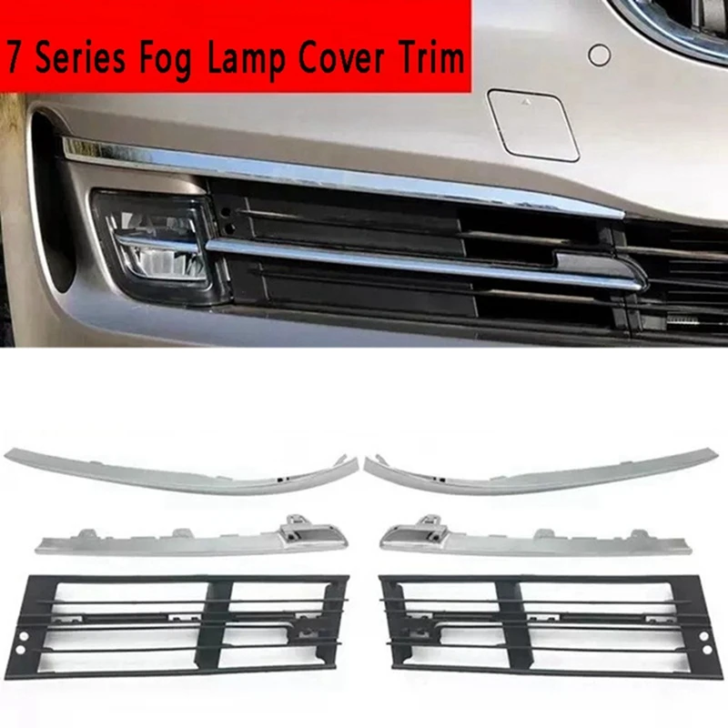 Front Fog Light Grille Daytime Running Light Cover Grille Automobile Component for BMW F01 F02 2013-2015