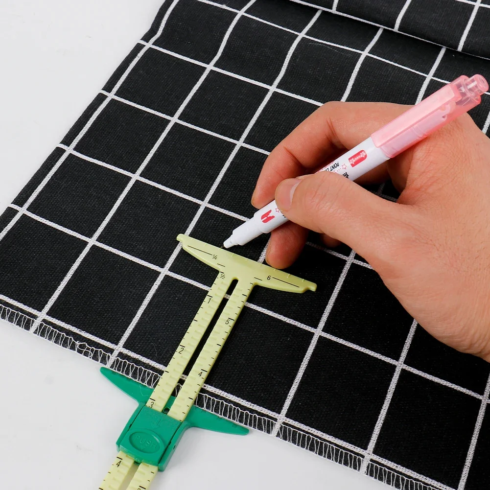 Sewing Tool, 5-IN-1 Sewing Seam Ruler, Measuring Gauge, Patchwork Quilting, Tailor Ruler Sizer, Aluminum Plastic Sliding