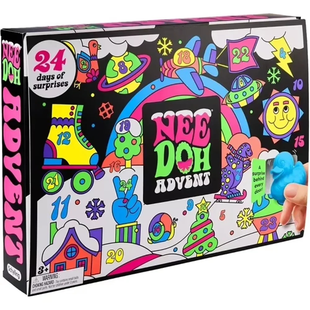 Needoh New Funky Frights Halloween Advent Calendar 13 Days, Spooky Squishy Slow Rise Stress Relief Toys Countdown Gift Box