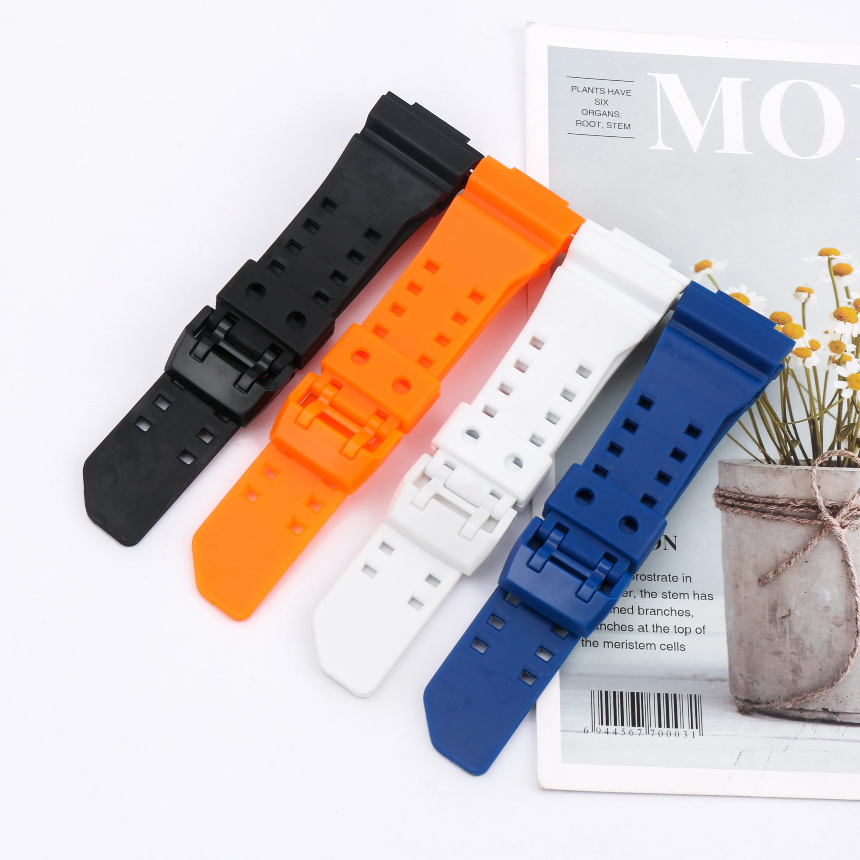 Watch Accessories Resin strap case for Casio G-Shock GBA GA400 Outdoor sports waterproof silicone rubber watch strap watchbands