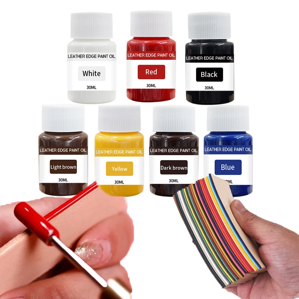 

30ml Leather Edge Paint Oil Dye Dressing Color Coats Leather Edges Finish DIY Handmade Leather Shoe Bag Belt Edges Pigment