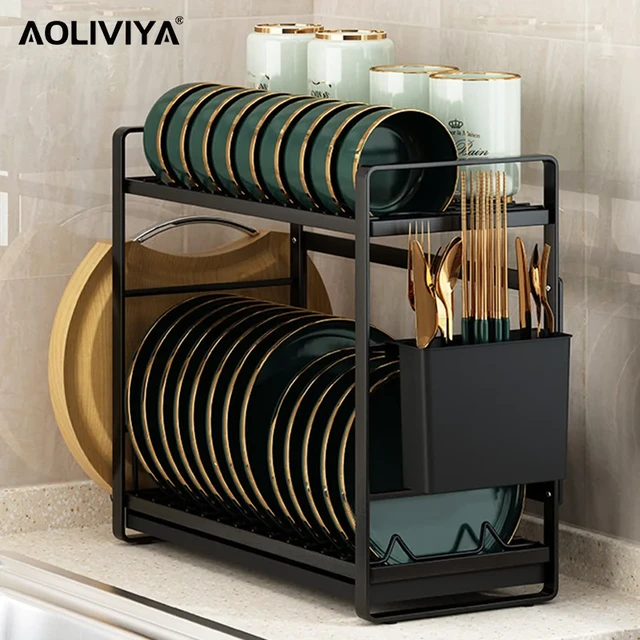 SH AOLIVIYA Dish Storage Rack Sink Drain Rack Small Kitchen Chopping Board  Chopsticks Organizer Over The Sink Dish Drying Rack - AliExpress