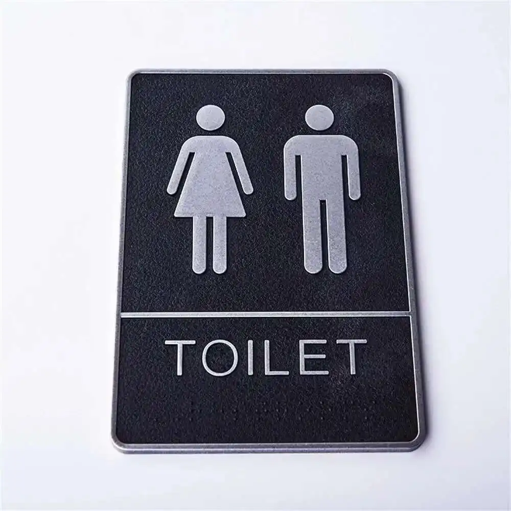 Toilet Doorplate Signs Creative Toilet Wall Sign Decor Door Signage Icon Door Wc Sign Plate