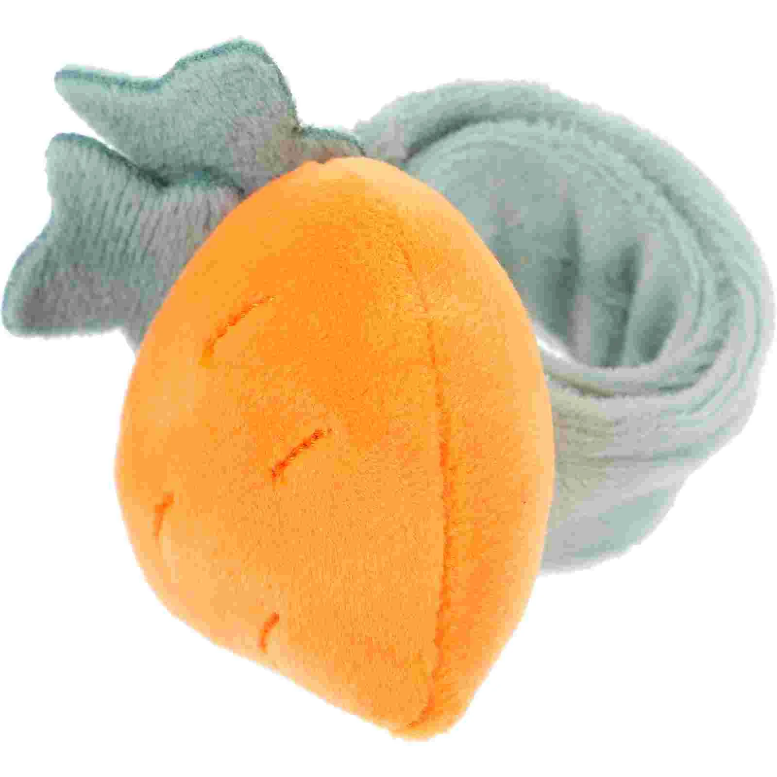

Carrot Slap Bracelet Plush Stuffed Slap Wristband Decorative Cartoon Stuffed Carrot Hugger Slap Bracelet