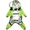 Pet Dog Raincoat Transparent Hooded Jumpsuit Dogs Waterproof Coat Water Resistant Clothes Dogs Cats Pet Jacket for Rainy Day 2