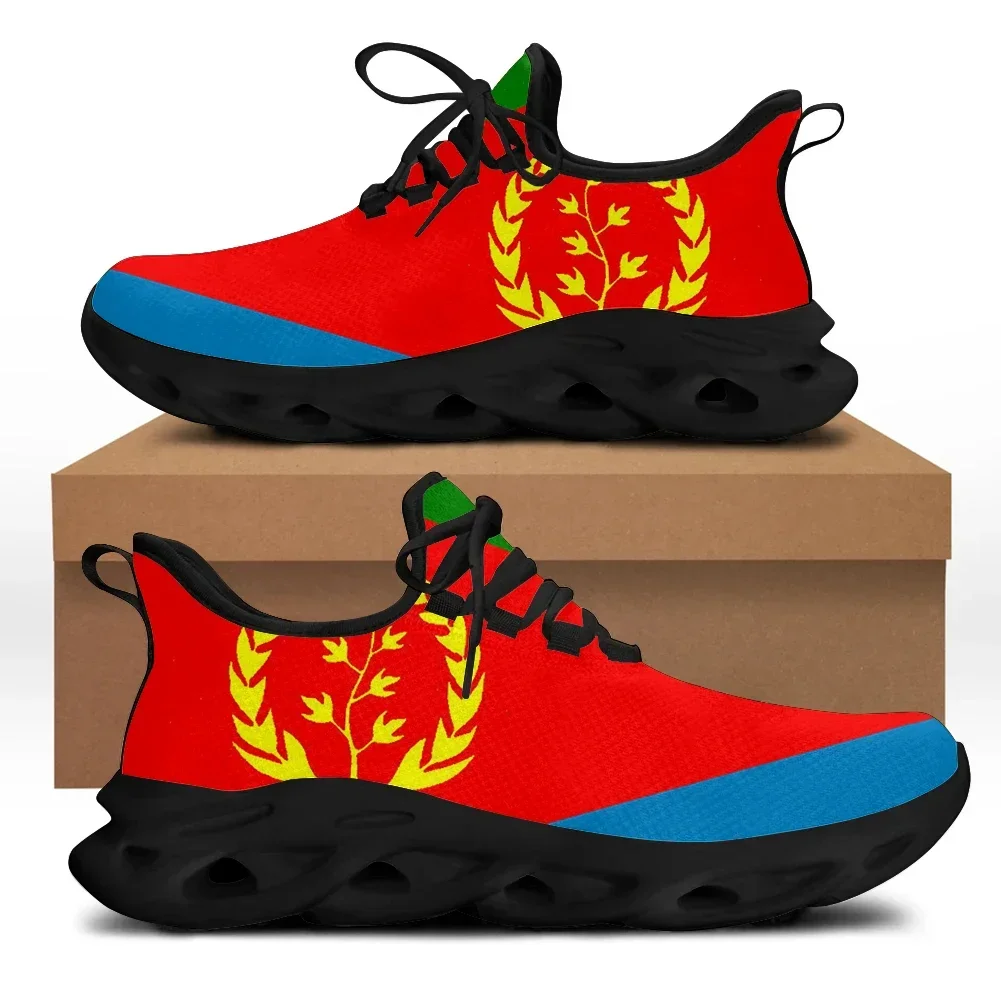 Fashion Print Congo Democratic Republic/Eriledian Flag Men Shoes Comfortable Soft Sole Breathable Shoes Trend Mesh Male Shoes