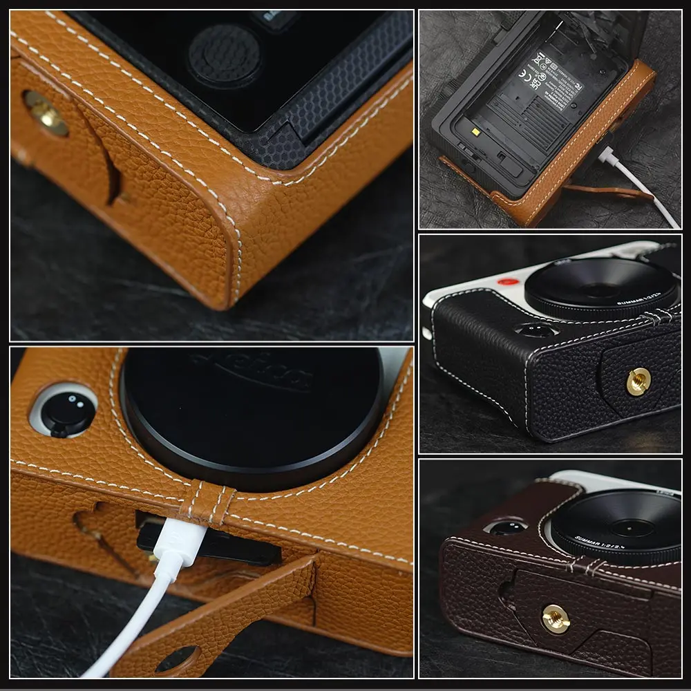 Sofort2 Case Handmade Half Case Quick Release Leather Camera Half Case Leather Case For Leica Sofort 2 Case Leather Camera Strap