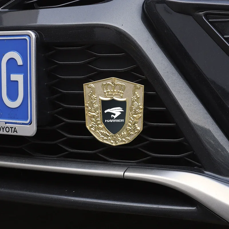 車のフロントグリルメタルバッジ、toyotaハーテリア、xu30、xu60