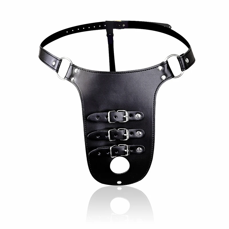 Leder Strapon Gurtzeug Und Keuschheitsgürtel Für Bondage_voghion.com