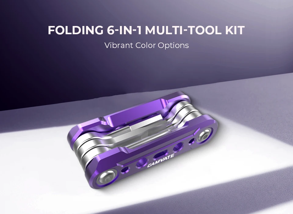 Folding 6-in-1 Detent Folding Multi-Tool Kit Universal DSLR Camera Rig Folding T