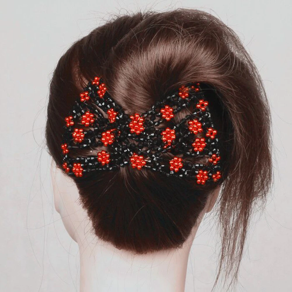 Fashion Hair Comb Claw Bun Ladies Magic Beads Elastic Double Bands String Hairpin Tool Ponytail Hair Accessories Hairstyle Bands