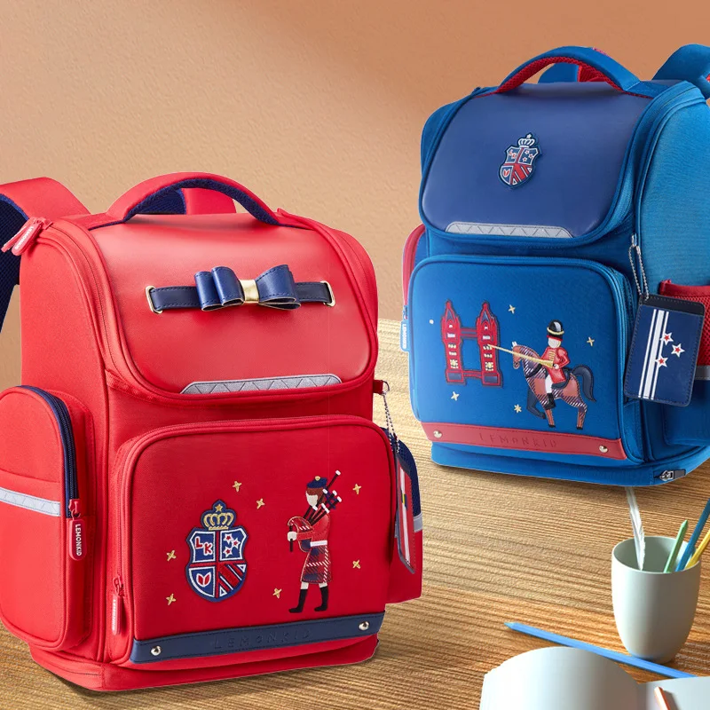 

Chikage Children's Schoolbags 1-6 Grade Boys' Girls' Light Backpacks Weight-reducing Back Backpacks Soft Large Capacity Kids Bag