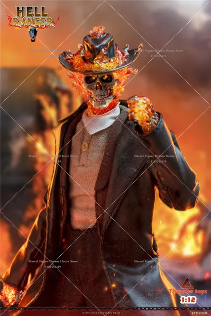 Thunder Toys ゴーストライダー 6インチフィギュア Thunder Toys Ghost Rider Cowboy 1/6 Action Figure LED EX Ver