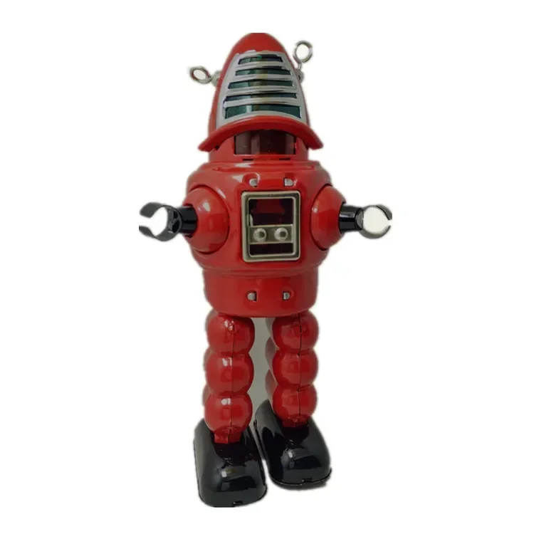 [Divertente] Collezione Per Adulti Retro Wind Up Toy Metal Tin Space Mechanical Planet Bullet Robot Clockwork Toy Figures Model Kids Gift
