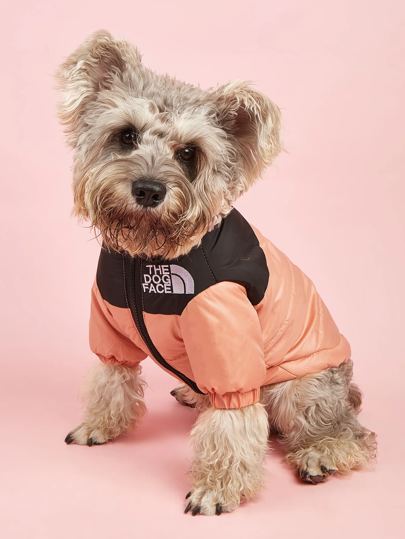 Jaqueta de Frio para Cachorros Acolchoada - The Dog Face - Rosa