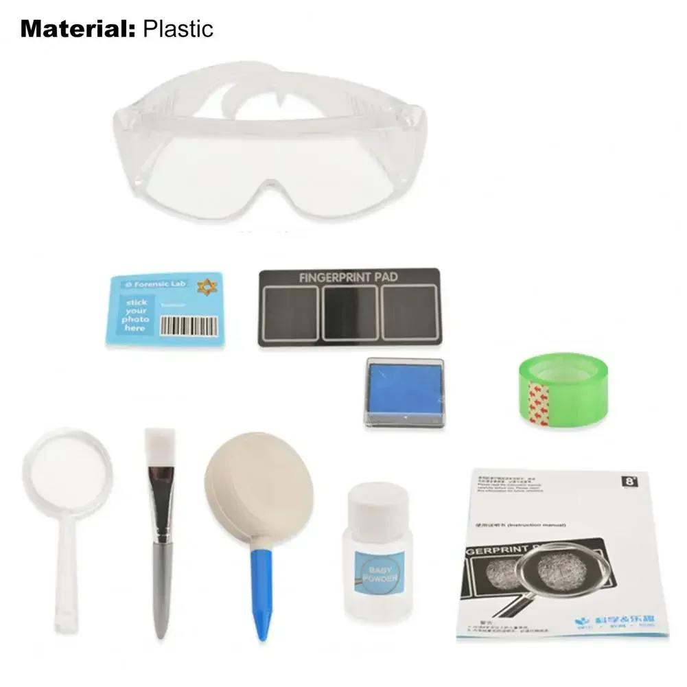Kids Spy Kit Detective Fingerprint Toys Gifts For Boy Girl Science Experiments Kit With Glasses