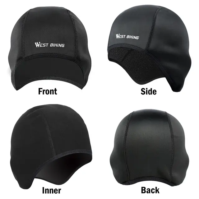WEST BIKING-Gorra de ciclismo para hombre y mujer, gorro térmico a prueba de viento, forro para casco de esquí, correr, esquiar, motocicleta, MTB - Image 5