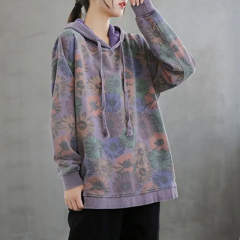 

Top with Orint on Green Hooded Woman Clothing Baggy Loose Women's Sweatshirt Hoodies Promotion Thick Casual Offer Free Shipping